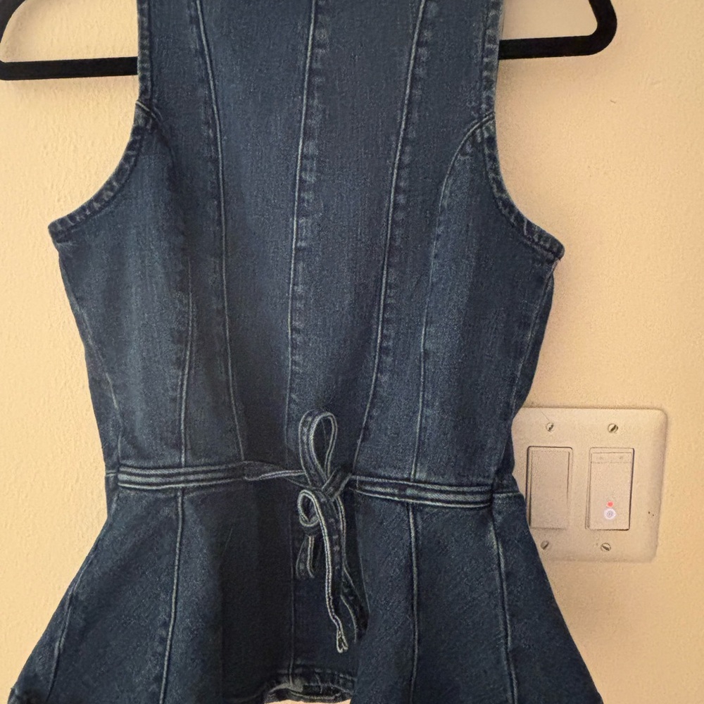 River Island Dark Blue Denim Top - Picture 5 of 11